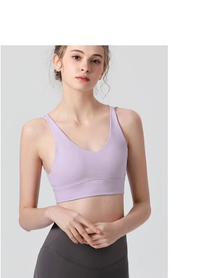 Loquat Yoga Sports Running Fitness Vest Purple 