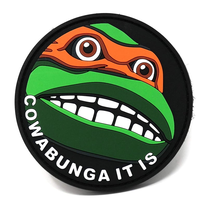 Stinking Patch Co. Cowabunga It is PVC Hook and Loop Morale Patch  Funny Tactical Patch 