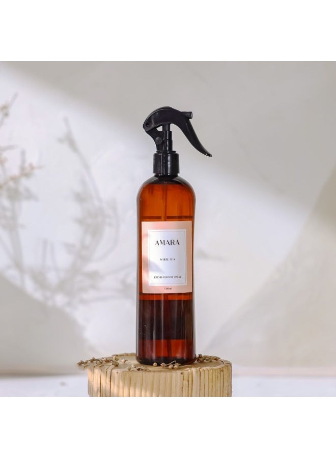 Amara Amara Room Spray White Tea | Luxury Scented Spray for Home | Fresh Clean Fragrance Aromatherapy Natural Room Freshener Long Lasting Relaxing White Tea Scent 500 ml  - Image 1