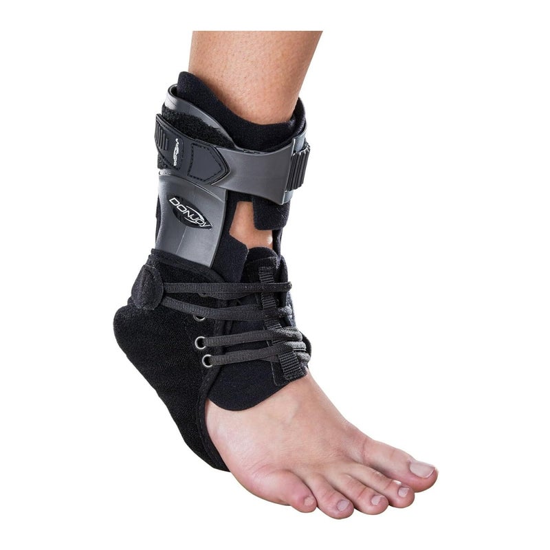 DonJoy Velocity Ankle Brace for Standard Size Right Calf with Low Profile Comfortable Design Lightweight Construction and AnatomicallyDesigned Bilateral Hinges Medium Extra Support - Image 3