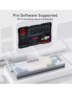 K631 CASTOR 65% Wired RGB Gaming Keyboard, Quiet Red Switch - 68 Keys Compact - w/100% Hot-Swap Socket, Free-Mod Plate Mounted PCB & Dedicated Arrow Keys (White Grey) - pzsku/ZF75EB8EF0A7444793B71Z/45/_/1737906709/db297097-4e7e-45ac-8744-44f43ca0c3ea