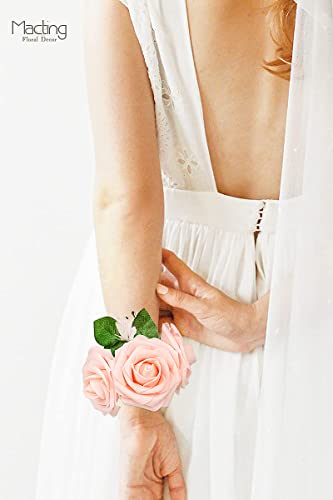 MACTING 30PCS Artificial Rose Flowers Real Touch Fake Flowers with Stem Blush Pink Foam Roses for DIY Wedding Bouquet Table Centerpieces Bridal Shower Party Home Spring Mothers Day Decorations - Image 3