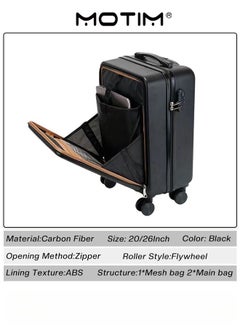 2pcs Boarding Carry-on Luggage Sets Travel Luggage With Front Open Laptop Compartment Pocket Aluminum Framed Suitcase With Spinner Wheels Large Capacity Checked-in Luggage - pzsku/ZF75EC463AEEC2E3E9715Z/45/_/1732353659/ed2cb025-98e7-44a5-9c91-9822140d0999