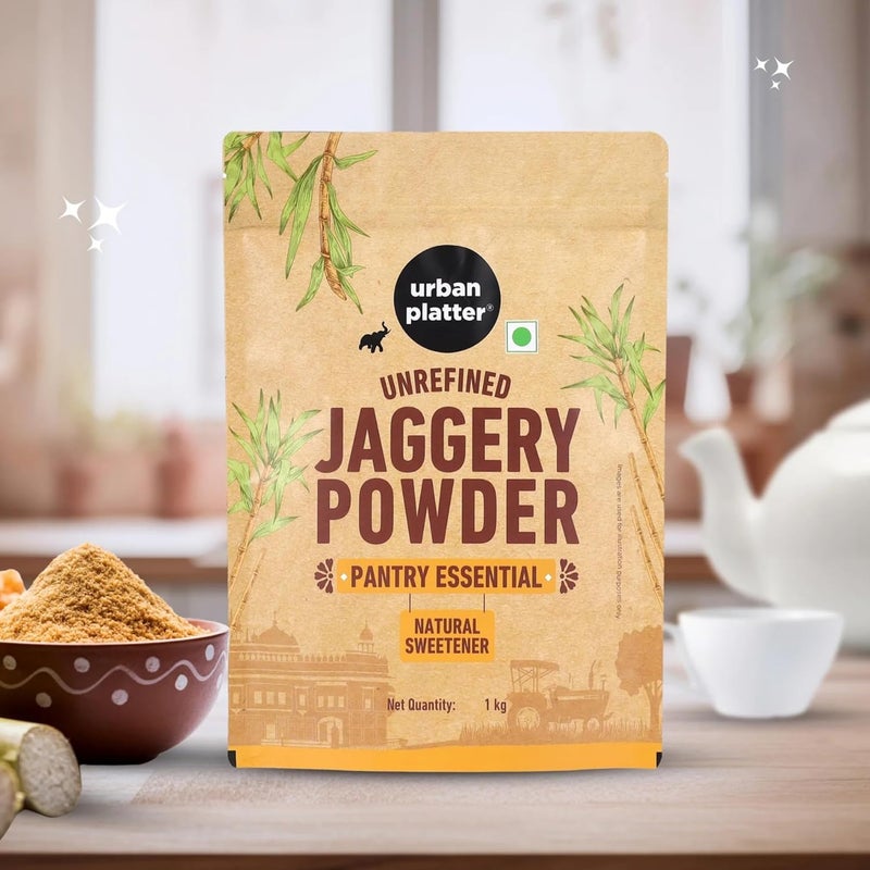 Urban Platter Unrefined Jaggery Powder - 1KG Natural Sweetener in Pet Jar - Image 3