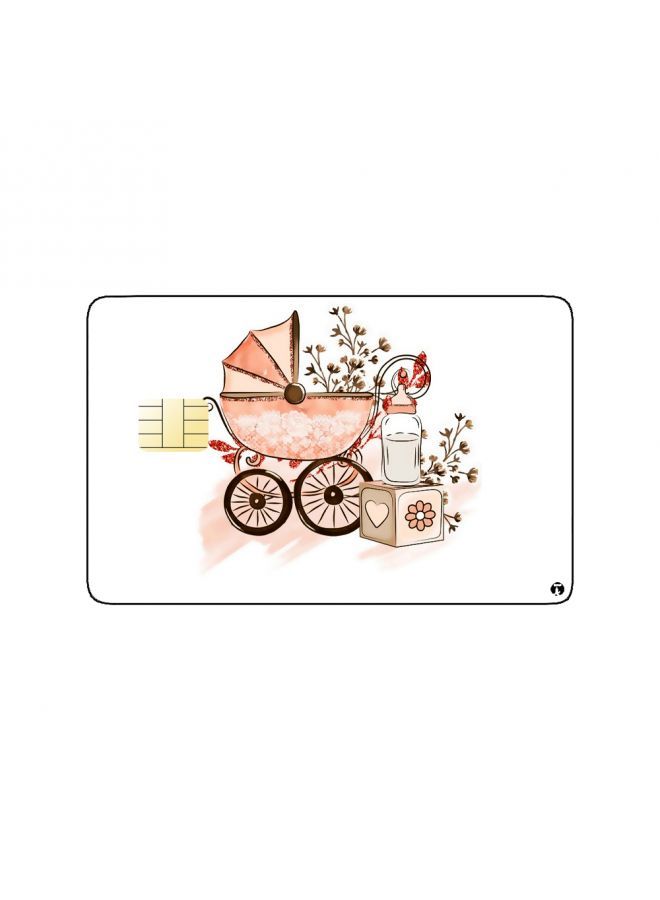 RKN PRINTED BANK CARD STICKER Beautiful Baby Stroller Drawing - Image 2