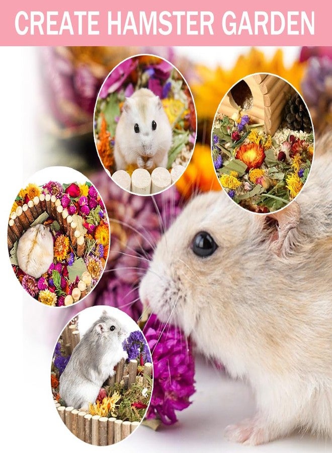 OULIGET Hamster Bedding Flower Herb Bedding Habitat Decor,Odor Control Dried Flowers Including Rose Buds,Lavender,Jasmine,Chrysanthemum,Lemongrass,Mint, Peony - Image 5