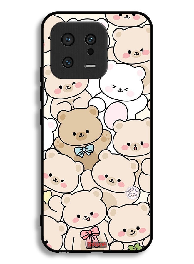 Tolwak Xiaomi 13 Protective Case Cover Bears Pattern - Image 2