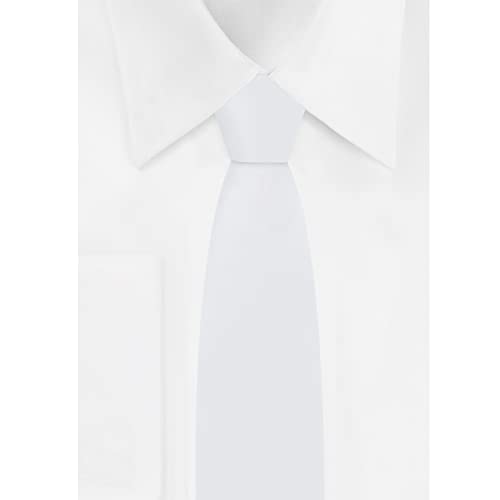 Jacob Alexander Boy's First Holy Communion 14" Pretied Solid Zipper Tie - White - Image 4