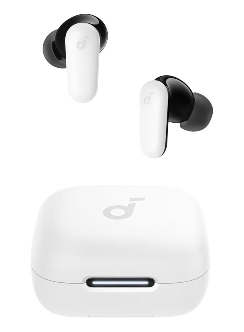 Soundcore P30i by Anker Noise Cancelling Earbuds, Strong and Smart Noise Cancelling, Powerful Bass, 45H Playtime, 2-in-1 Case and Phone Stand, IP54, Wireless Earbuds, Bluetooth 5.4, App Control White - Image 1