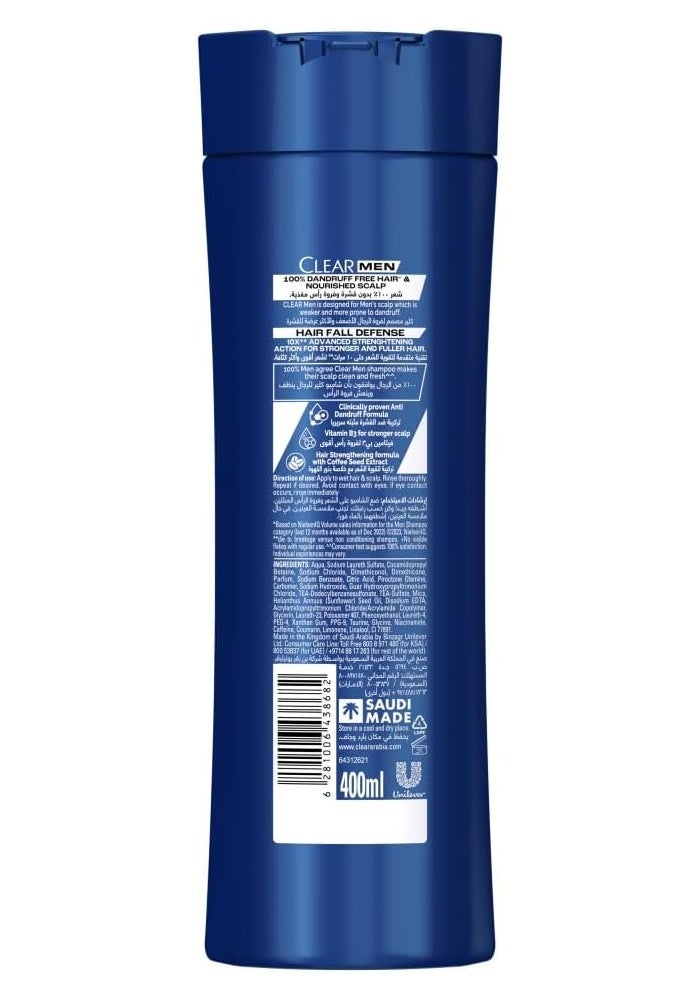 CLEAR Men Anti-Dandruff Shampoo - Hair Fall Defense 400ml - Image 2