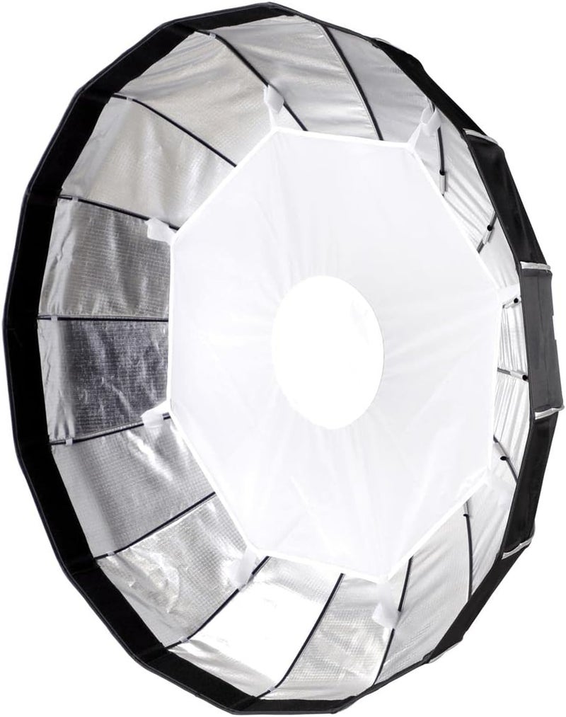 Phottix Rani 85 Folding Beauty Dish (85Cm, 33", Silver, 16-Rod) - Image 4