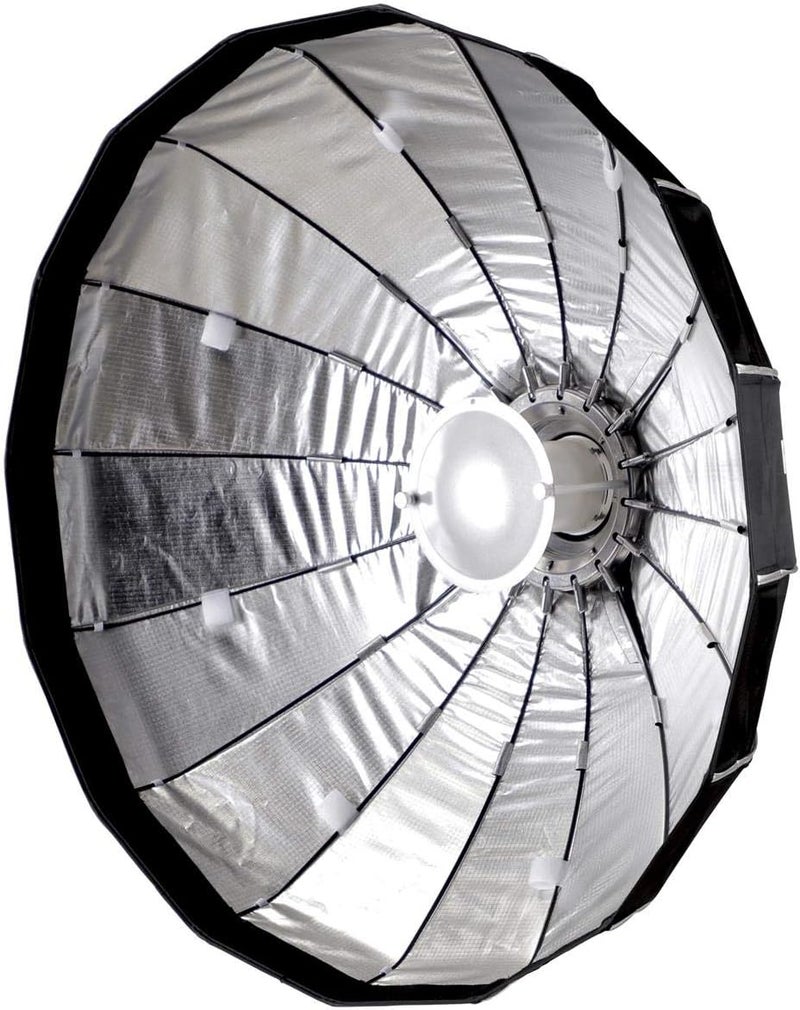 Phottix Rani 85 Folding Beauty Dish (85Cm, 33", Silver, 16-Rod) - Image 1