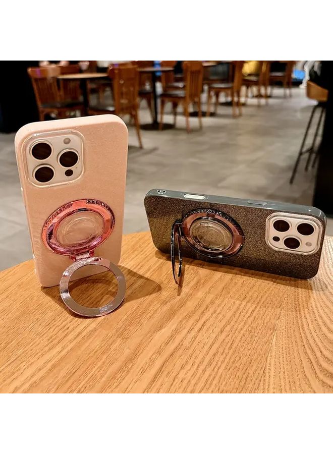 Green Quicksand Bag Holder Protective Case For iPhone 15 Full Coverage Anti Drop Glitter Cover - Image 2