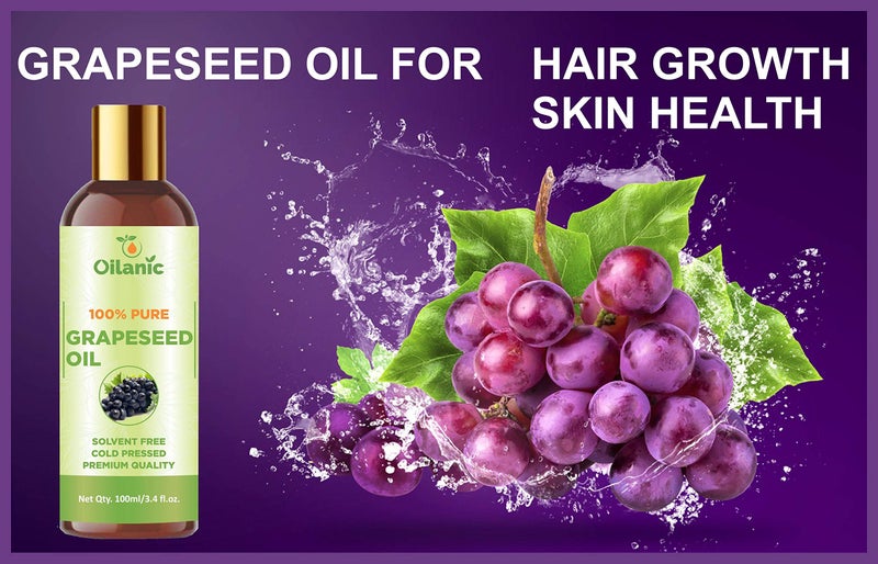 Oilanic 100% Pure & Natural Grapeseed Oil & Walnut Oil Combo pack of 2 bottles of 100 ml(200 ml) - Image 2