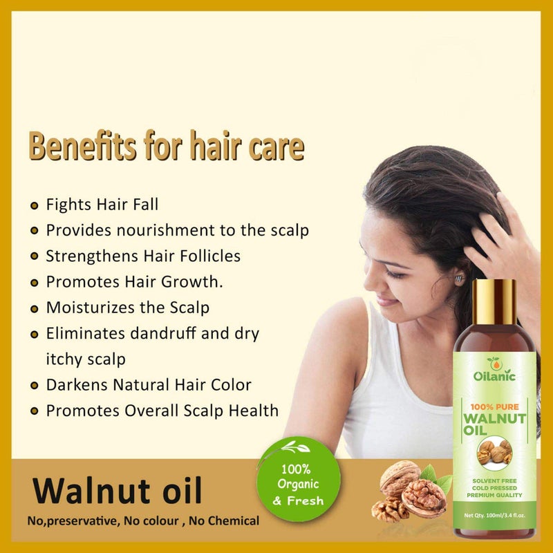 Oilanic 100% Pure & Natural Grapeseed Oil & Walnut Oil Combo pack of 2 bottles of 100 ml(200 ml) - Image 5