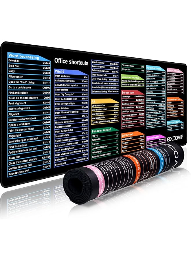 إكسوفيب وسادة ماوس كبيرة الحجم XL وسادة ماوس قصيرة للمكتب ووسادة ماوس كمبيوتر ممتدة مع حواف مخيطة للمكتب المنزلي وألعاب الفيديو 800X300 مم 9124 - Image 1