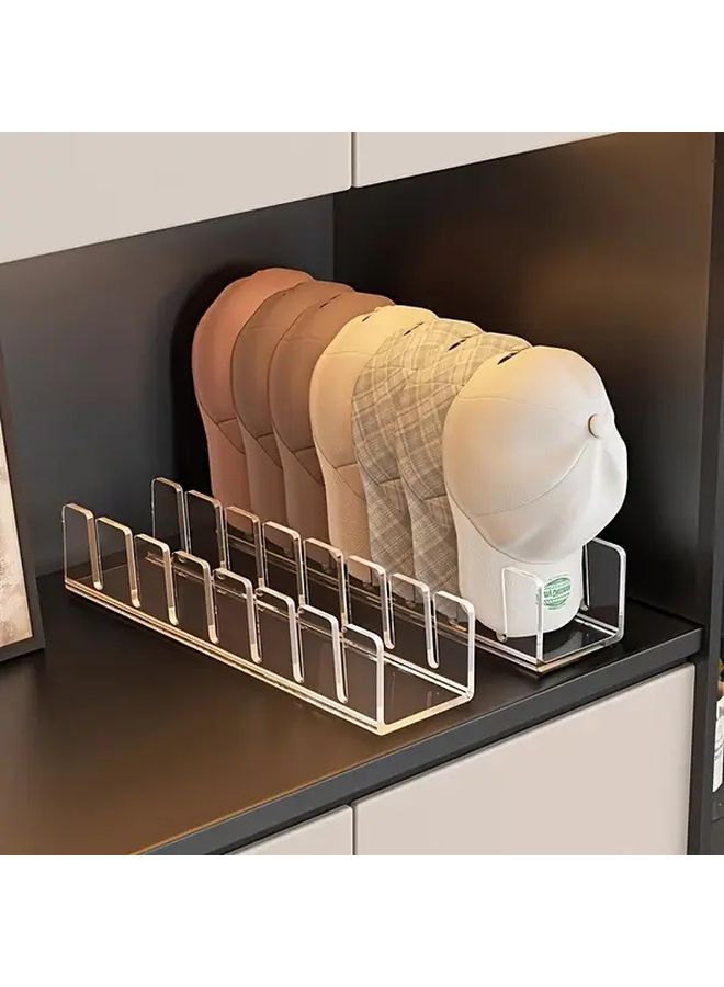 Transparent Acrylic Baseball Cap Storage Rack Durable Portable Hat Display Organizer - Image 1