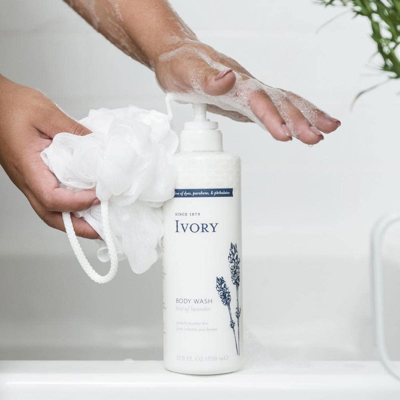 Ivory Moisturizing Body Wash Hint of Lavender, 17.9 Fl oz, 4.673 Lb - Image 4