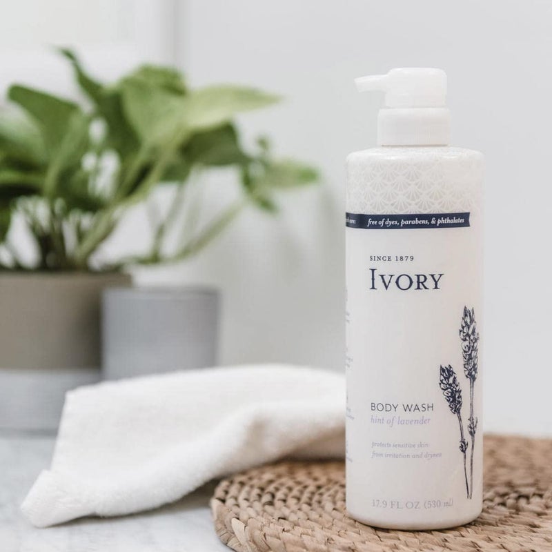 Ivory Moisturizing Body Wash Hint of Lavender, 17.9 Fl oz, 4.673 Lb - Image 5