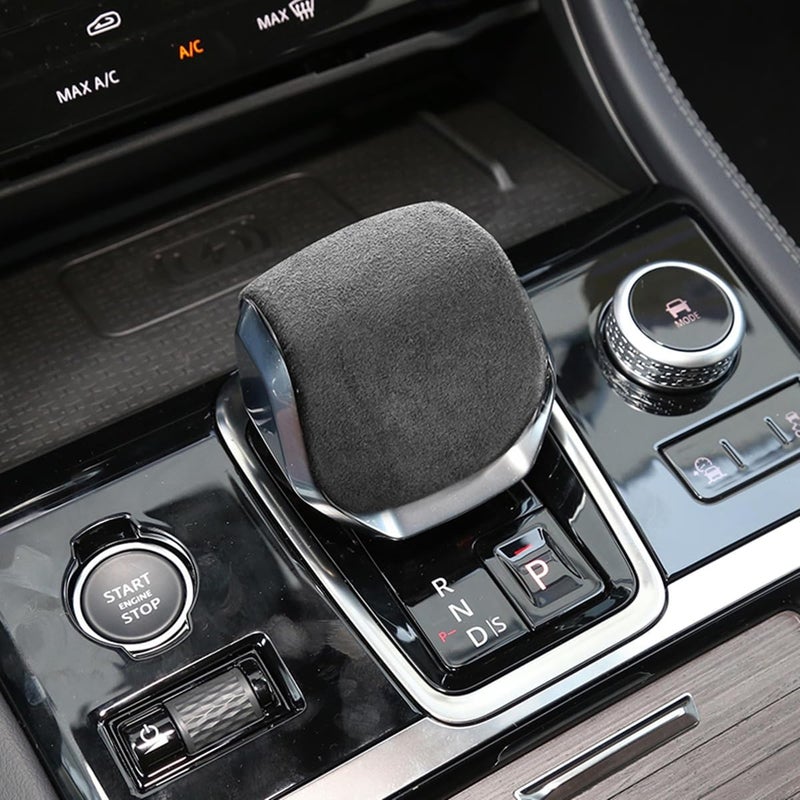 New Interior Trim Center Gear Shift Knob Cover Accessories for Land Rover Discovery Range Rover Sport Velar 2022 2023 2024 2025 (Suede Black) - Image 2