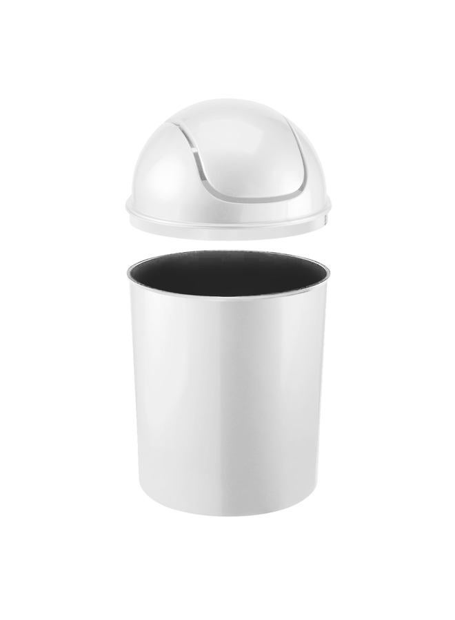 UMBRA 1.25 Gallon Mini Waste Can with Removable Swing-Top Lid - Small Garbage Bin for Kitchen, Bathroom, Bedroom, Office - Compact Trash Can Fit Under Tables & Counters - White - Image 4