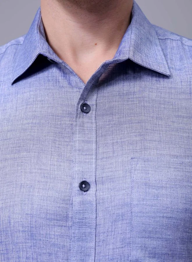 The Indian Garage Co Men Slim Fit Solid Full Sleeves Cutaway Collar Formal Shirt