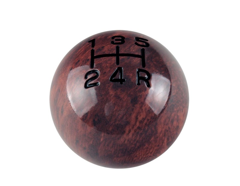 DEWHEL Aluminum Classic Weighted Wooden Type R Manual 5 Speed Gear Shift Knob wBlack Engraved Inlay with Universal Threads M8x125 M10x125 M10x15 M12x125