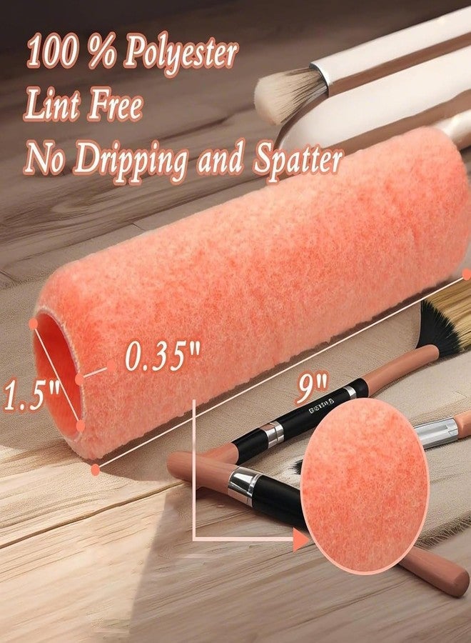 KingOrigin King Origin Paint Roller Covers, 3 Pack, 9 Inch Paint Roller, 3/8 Nap High Dense Roller Covers for Smooth and Textured Rough Surfaces - Image 2