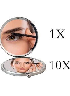Y&D Compact Makeup Mirror, 1x/10x Magnifying Travel Mirror Round Pocket Handheld Portable Wallet Folding Beauty  - Image 2