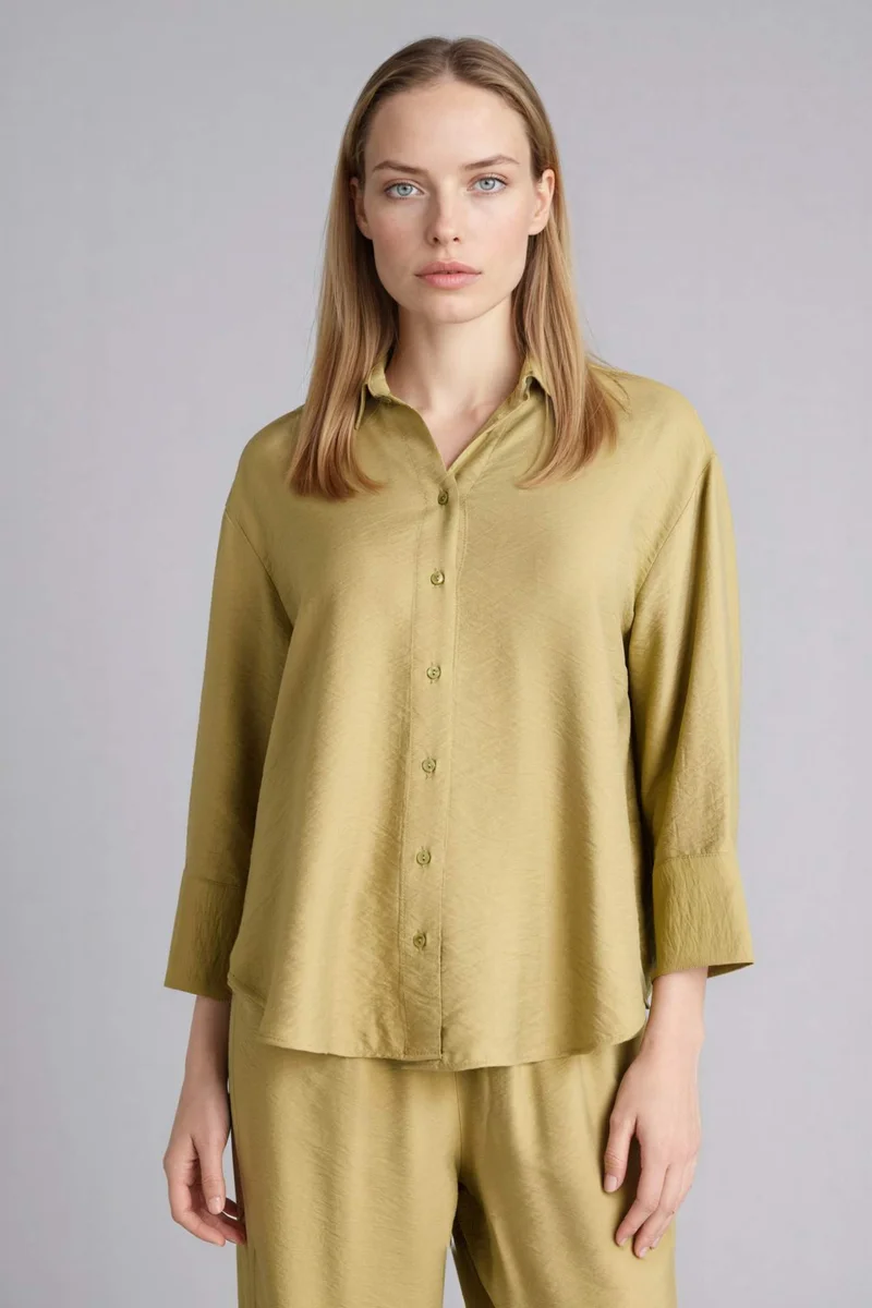 ديفاكتو Regular Fit Shirt Collar Long Sleeve Shirt