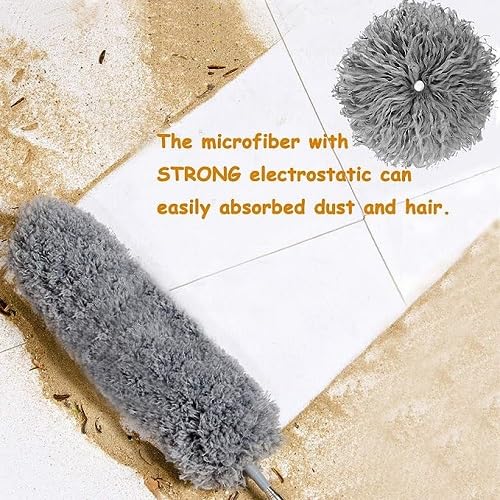 ZUNBELLA Home Cleaning Products Microfiber Duster Fan Cleaning mop with Long Rod Microfiber Duster for Home Cleaning House Cleaning Products Wall Cleaning mop with Long Handle 569321 - Image 5