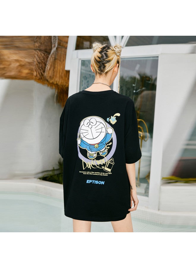 EPTISON تي شيرت قطن للرجال بحجم واسع للأزواج صيفي قمة متعددة الاستخدامات للنساء - Image 4