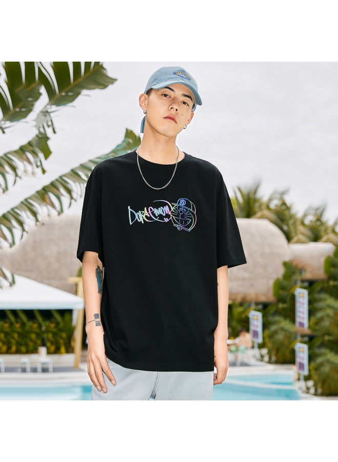 EPTISON تي شيرت قطن للرجال بحجم واسع للأزواج صيفي قمة متعددة الاستخدامات للنساء - Image 5