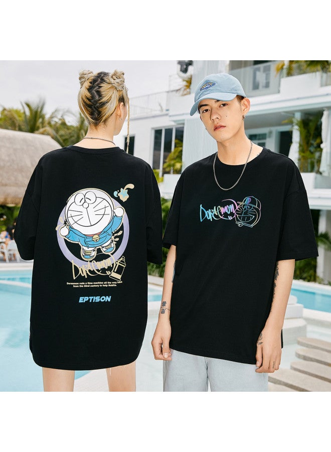 EPTISON تي شيرت قطن للرجال بحجم واسع للأزواج صيفي قمة متعددة الاستخدامات للنساء - Image 2