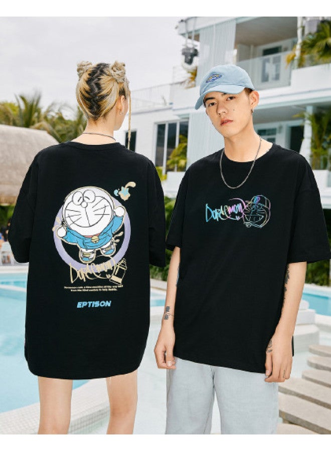 EPTISON تي شيرت قطن للرجال بحجم واسع للأزواج صيفي قمة متعددة الاستخدامات للنساء - Image 1