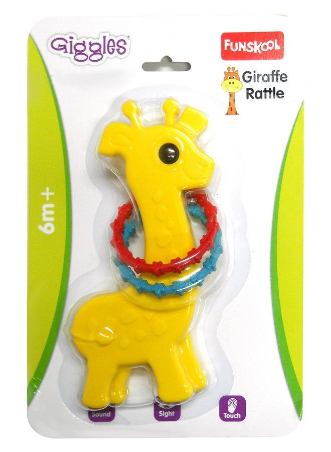 giggles Baby Giraffe Rattlecolourful Animal Rattle For New Born Baby Stimulates Sensesrattling Sound 6 Months & Above Infant Toys - Image 3