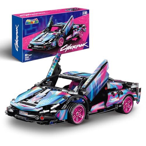 Nueris 118 Technic Super Sports Cars Model Sets 586 PCS Cyberpunk MOC Building Block Car Raceing Engineering Toys Gift Idea for Adults Boys Girls for Play and Display Collection - Image 1