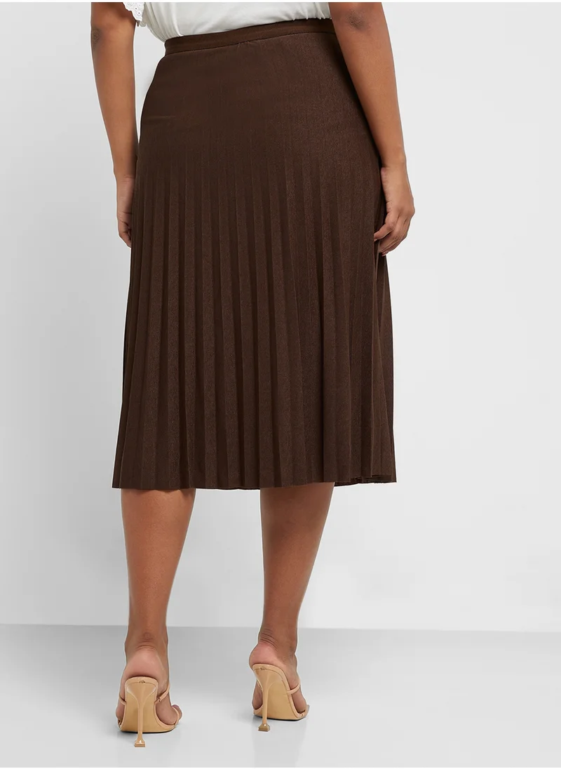 Ginger Plus Pleated Maxi Skirt