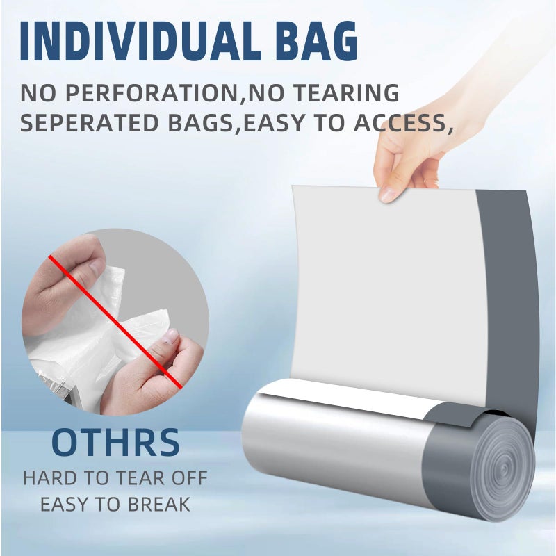 KSSKSS 2.6 Gallon Mini Drawstring Trash Bags, Small Garbage Bags by KSSKSS, Code a fit 10-15 Liter, 2.6-4 Gal, White Trash Bin Liners for Home Office Kitchen Bathroom Bedroom, 120 Counts - Image 3
