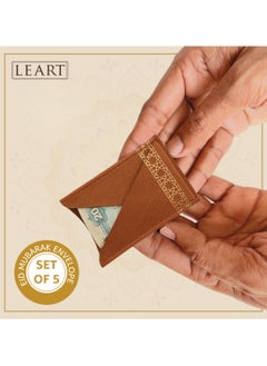 LeArt Leather Eid Envelopes - Eid Mubarak Envelopes | Eid Envelopes | Eid Decorations | Eid Envelopes for Kids (Multicolour 2)  - Image 4
