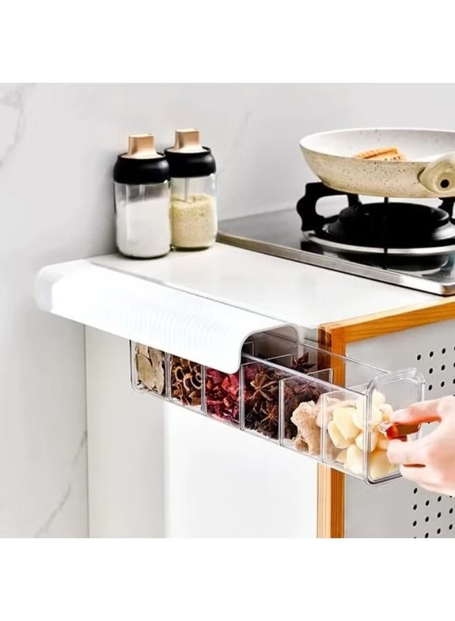 KITCHENOO Dratal Acrylic 6 Cells Underwear Box Wall Mounted Underwear Organizer Divided Dresser Organizer Clear Window Socks For Dorm Multicolour  - Image 5