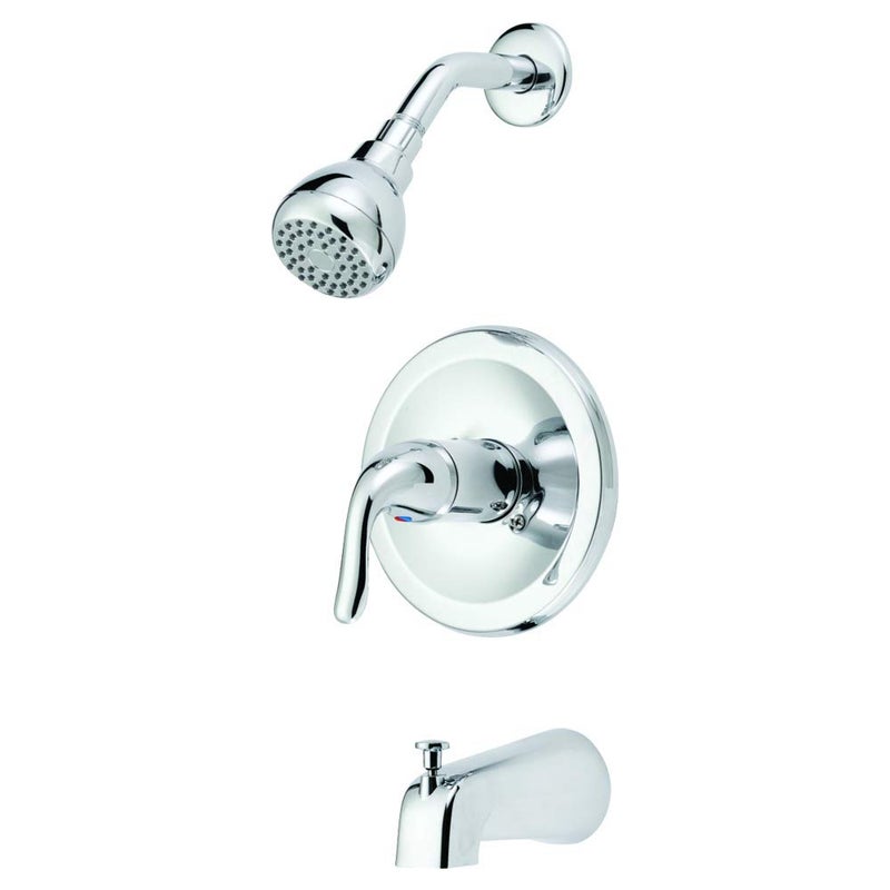 EZ-Flo EZFLO Contemporary SingleHandle Tub and Shower Trim Kit with Slipon Diverter and Shower Head Chrome 10575 - Image 2