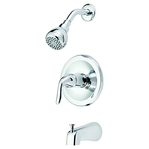 EZ-Flo EZFLO Contemporary SingleHandle Tub and Shower Trim Kit with Slipon Diverter and Shower Head Chrome 10575 - Image 1