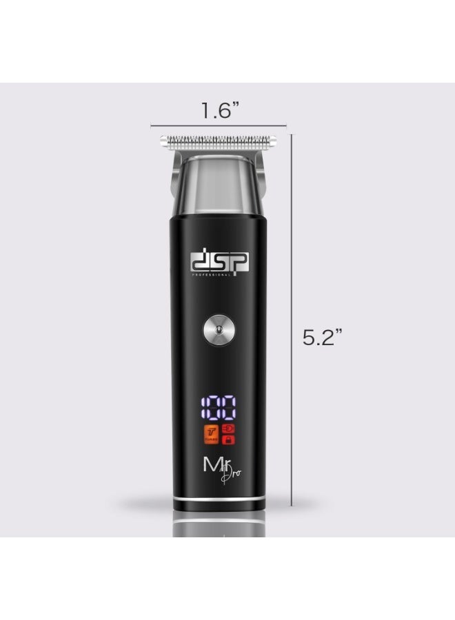 DSP Professional Men’s Hair Trimmer & Beard Shaver – Cordless T-Blade Grooming Clipper with LCD Display & USB Charging Kit - Image 5