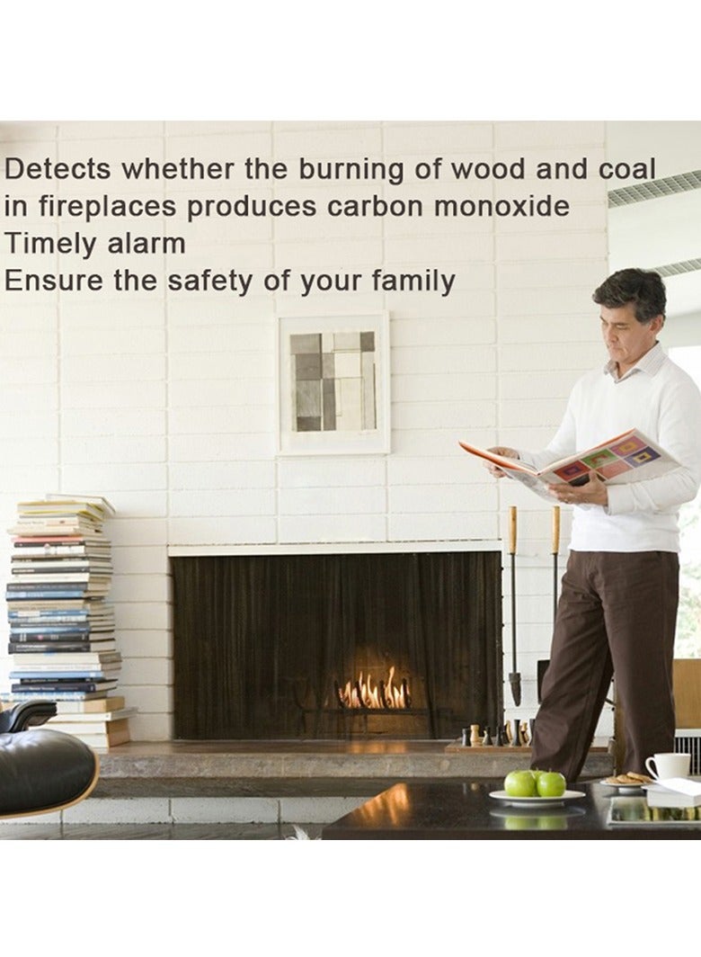 Carbon Monoxide Detector, Digital Display Air Detection Alerting Alarm, Long Lasting Photoelectric Sensor CO Siren, Home Safety Battery Operated Alarm For Home Office, (1pc, White) - Image 3