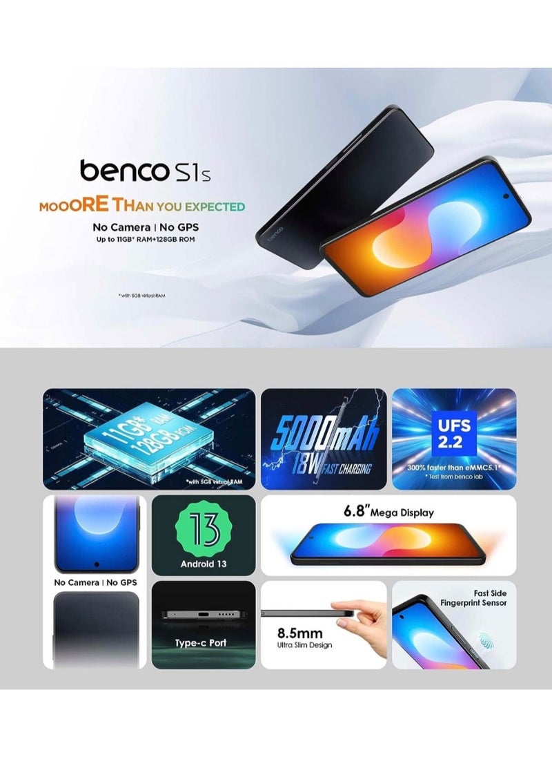 benco - Lava Benco S1s Dual SIM Emerald Green 6GB RAM 128GB 4G LTE No Camera No GPS - Middle East Version - Image 1