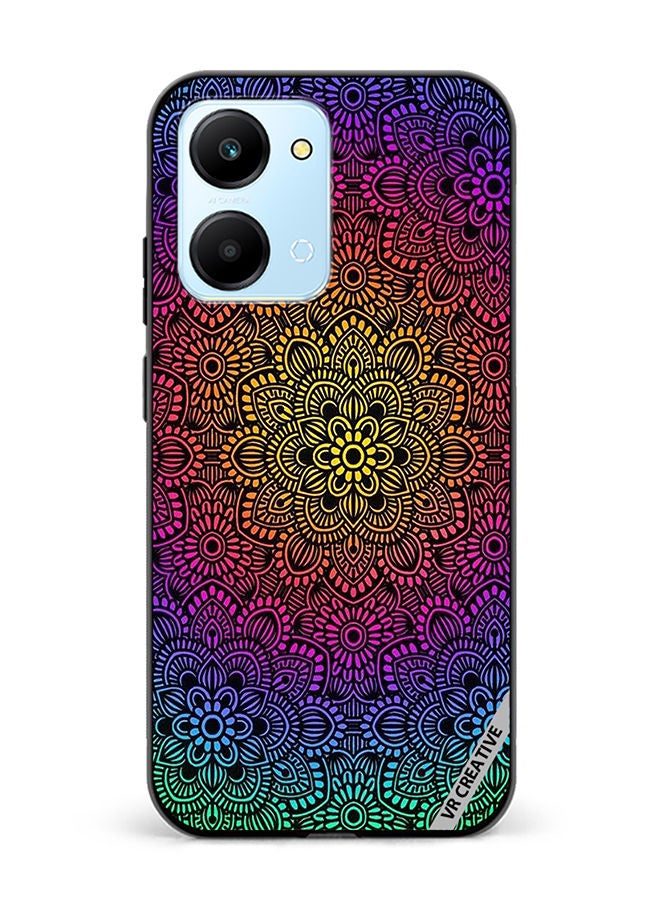 VR CREATIVE غطاء حماية لهاتف Honor Play7T بتصميم ماندالا متعدد الألوان - Image 1