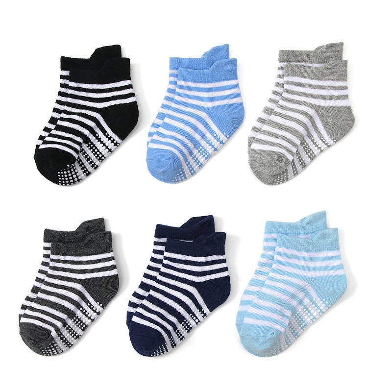 children's non-slip dispensing floor socks children's socks wholesale multi-size KB138 spot wholesale KB138 women's stripes 1-3 years old - Image 3