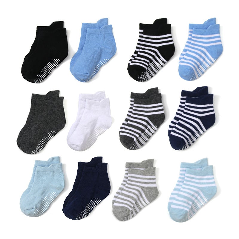 children's non-slip dispensing floor socks children's socks wholesale multi-size KB138 spot wholesale KB138 women's stripes 1-3 years old - Image 4