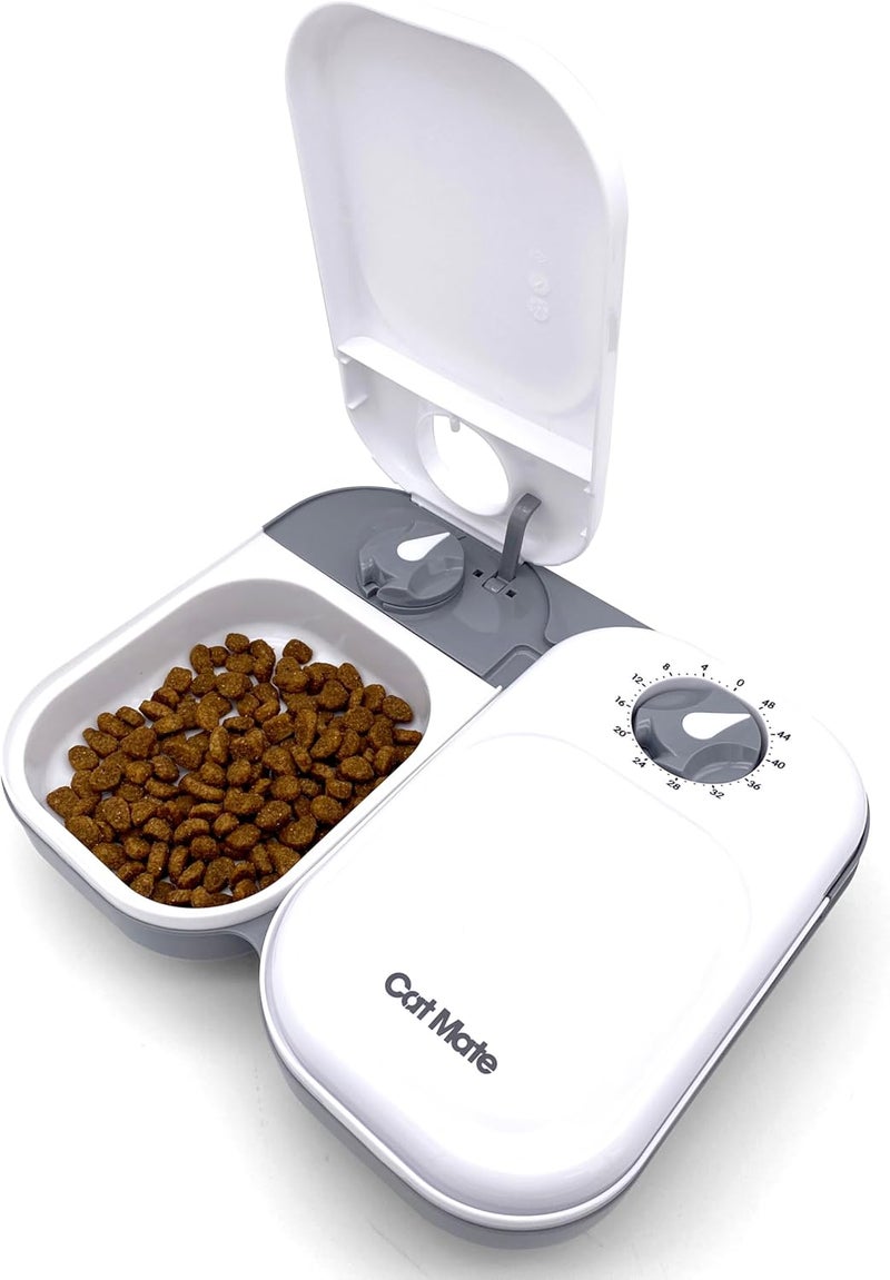 Cat Mate C200 2 Meal Automatic Pet Feeder for Cats and Small Dogs with Ice Pack - Image 1